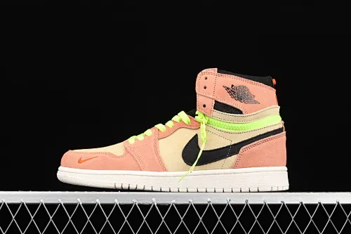 All categories Air Jordan Jordan series basketball shoes Air Jordan 1 High Z version Air Jordan 1 Switch "Orange" AJ1 Joe 1 orange zipper high-top cultural basketball shoes CW6576-800